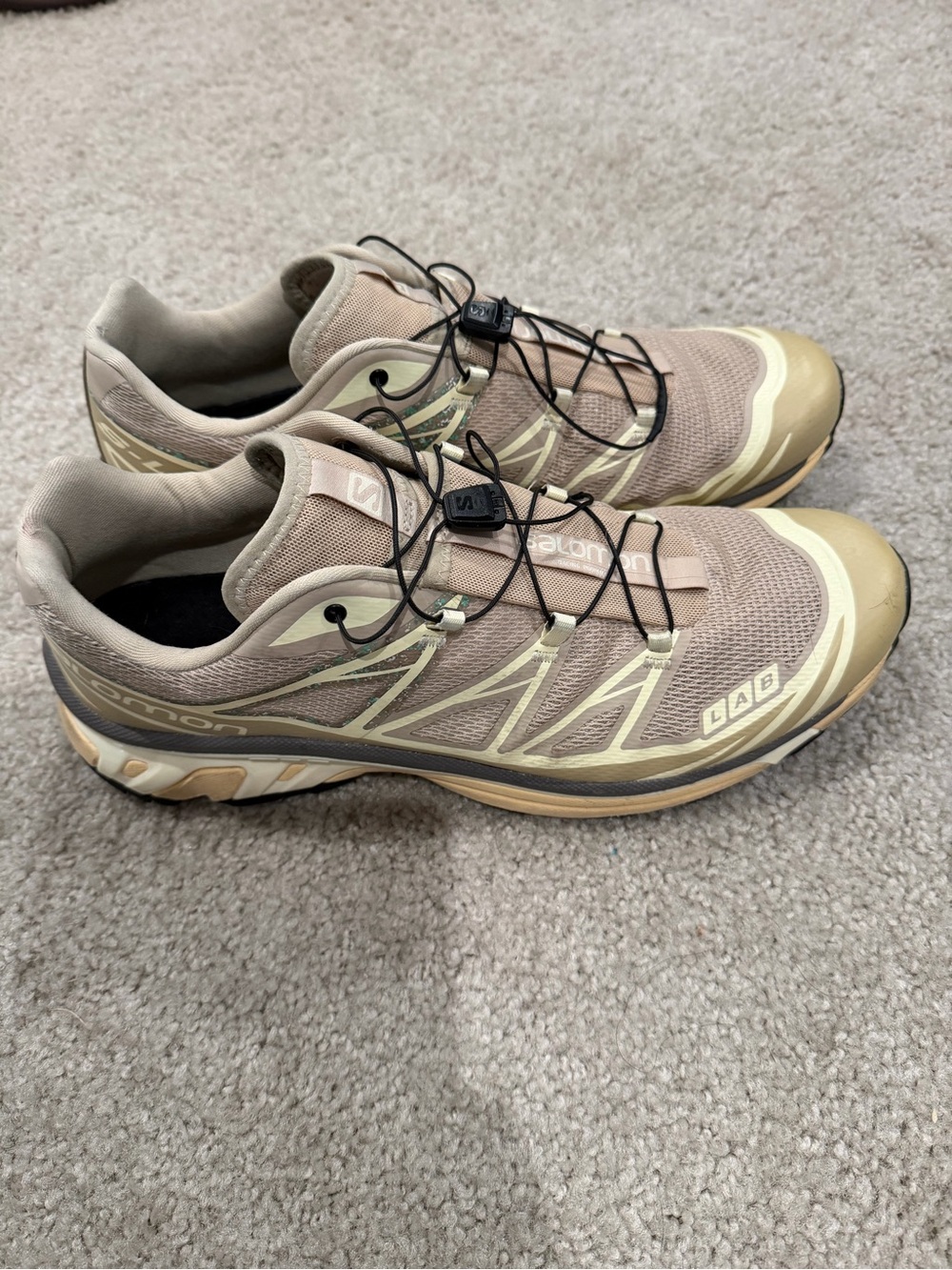 Salomon Men's Taupe and Cream Athletic Trail Shoes